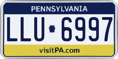 PA license plate LLU6997