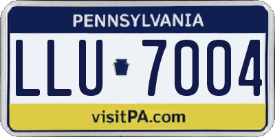 PA license plate LLU7004