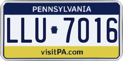 PA license plate LLU7016