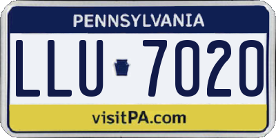 PA license plate LLU7020
