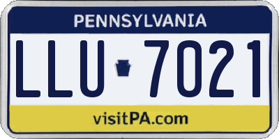 PA license plate LLU7021