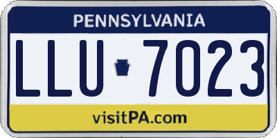 PA license plate LLU7023