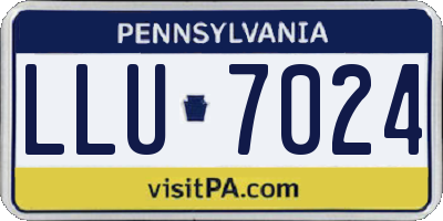 PA license plate LLU7024