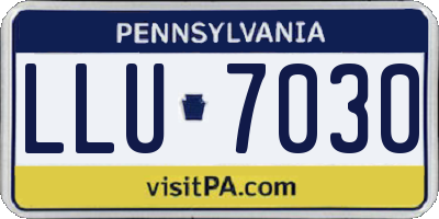 PA license plate LLU7030