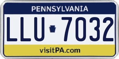 PA license plate LLU7032