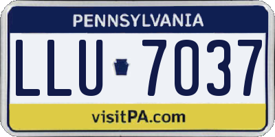 PA license plate LLU7037
