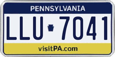 PA license plate LLU7041