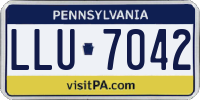PA license plate LLU7042