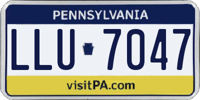 PA license plate LLU7047