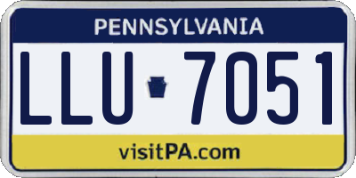 PA license plate LLU7051