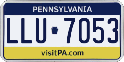 PA license plate LLU7053
