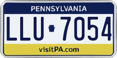 PA license plate LLU7054