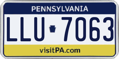 PA license plate LLU7063