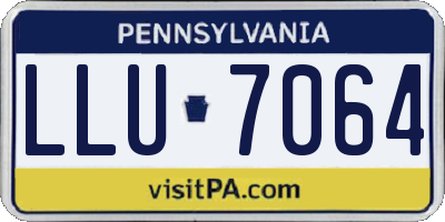 PA license plate LLU7064