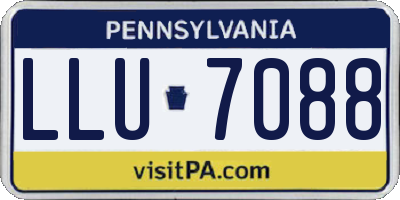 PA license plate LLU7088