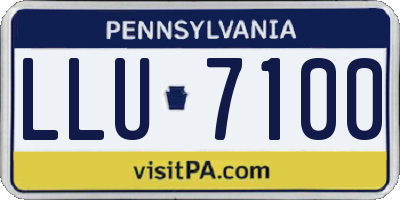PA license plate LLU7100