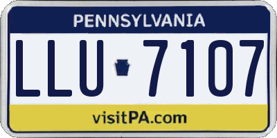 PA license plate LLU7107
