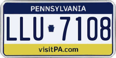 PA license plate LLU7108