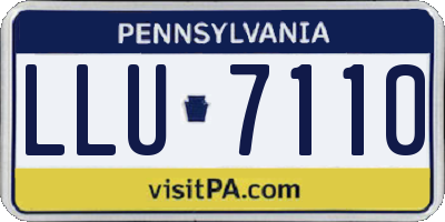 PA license plate LLU7110