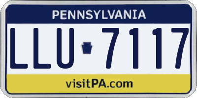 PA license plate LLU7117