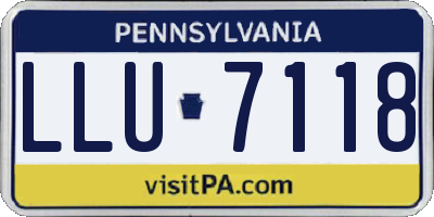 PA license plate LLU7118