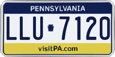 PA license plate LLU7120