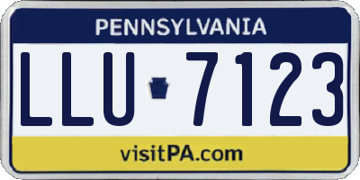 PA license plate LLU7123