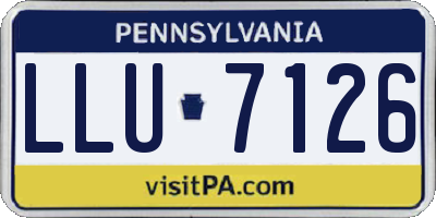 PA license plate LLU7126