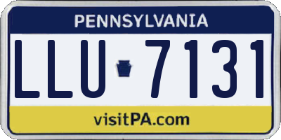 PA license plate LLU7131
