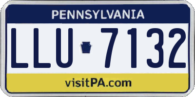PA license plate LLU7132