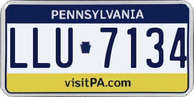 PA license plate LLU7134