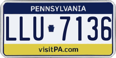 PA license plate LLU7136