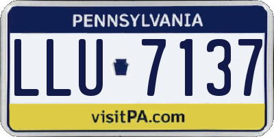 PA license plate LLU7137