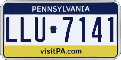 PA license plate LLU7141