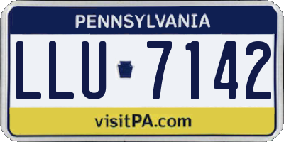 PA license plate LLU7142