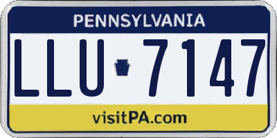 PA license plate LLU7147