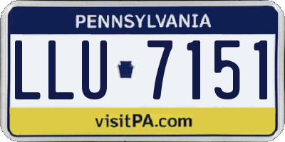 PA license plate LLU7151