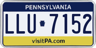 PA license plate LLU7152