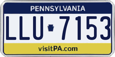 PA license plate LLU7153