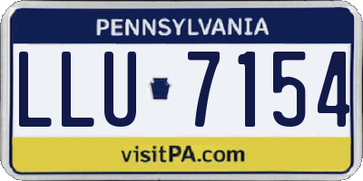 PA license plate LLU7154