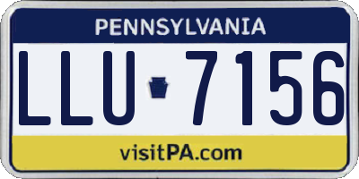 PA license plate LLU7156