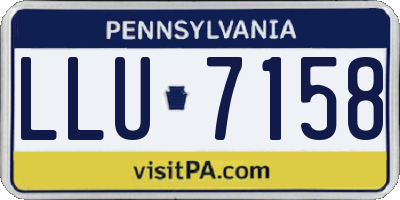 PA license plate LLU7158