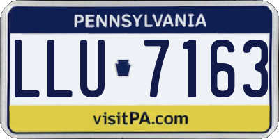 PA license plate LLU7163