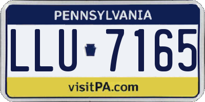 PA license plate LLU7165