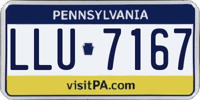 PA license plate LLU7167