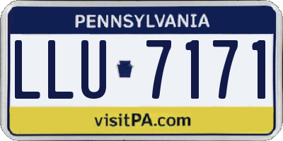 PA license plate LLU7171