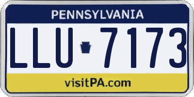 PA license plate LLU7173