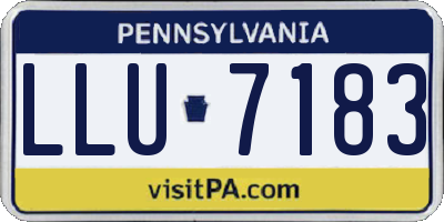 PA license plate LLU7183