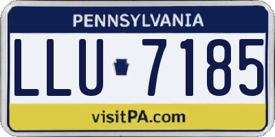 PA license plate LLU7185