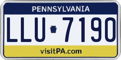 PA license plate LLU7190